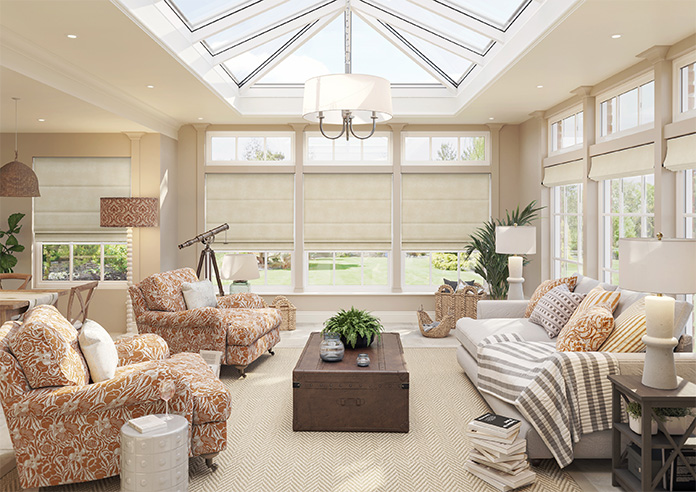 Florence Faux Suede, Stone - Twist&Fit Roman Blind - Image 8